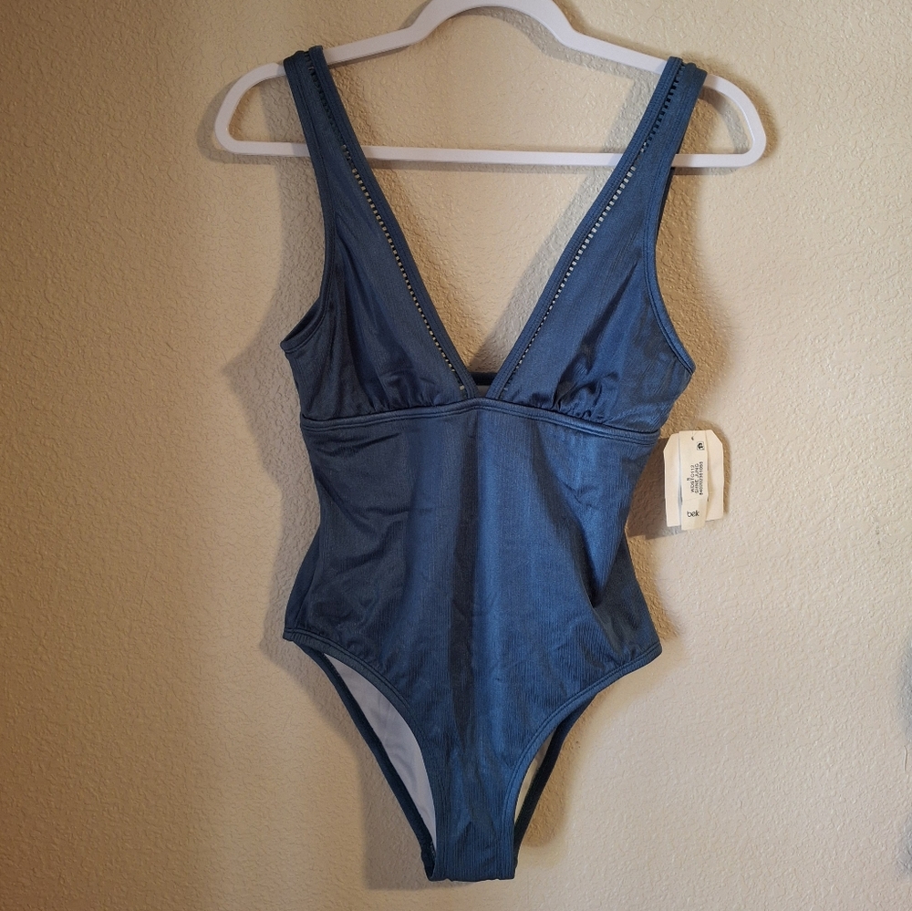 Womens Blue Swim Suit New Small